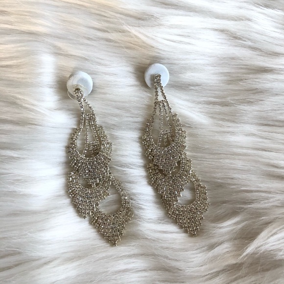 Cubic zirconia drop earrings - Picture 3 of 6